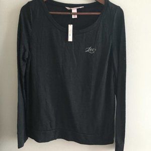 Victoria secret black "love" pajama top